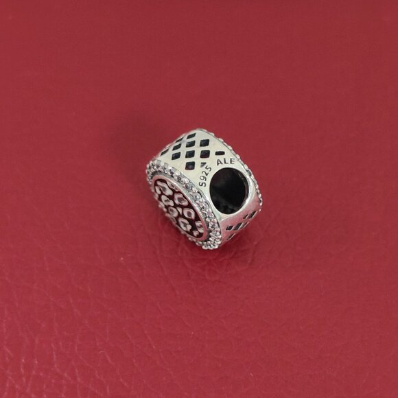 Pandora Black Leopard Print Exclusive Bead Charm S925 Silver with box - Picture 6 of 8
